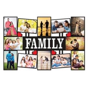buy Family 12 Customized Photo Frame with Name Collage at lowest price guaranteed