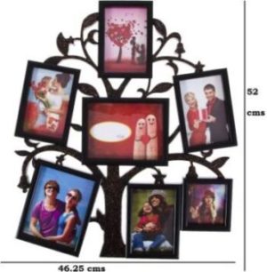 buy Glass Photo Frame (Black, 7 Photos) at guaranteed lowest price