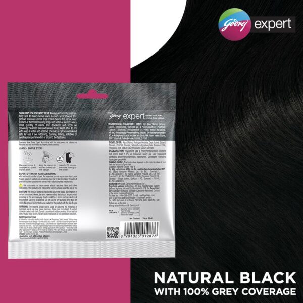 Godrej Expert Rich Creme Hair Colour – Natrual Black (20 g ) – Eaglefox