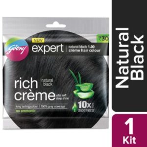 buy Godrej Expert Rich Creme Hair Colour - Shade 1 Natrual Black, Single Use at guaranteed low and best price