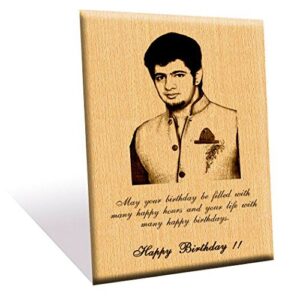 buy Wooden Engraved Photo Plaque Personalized Birthday Gift for Father/Mother/Brothet/Sister/Uncle/Aunty/Friend/Girlfriend/Boyfriend at guranted lowest price