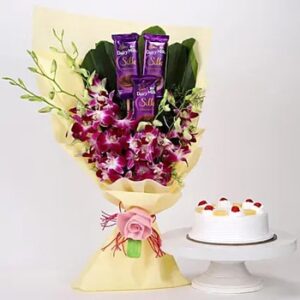 buy Dairy Milk & Orchids With Pineapple Cake at low and best price guaranteed
