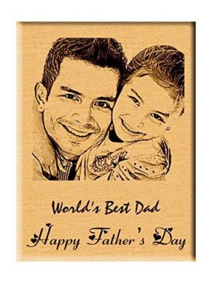 buy Wooden Engraved Photo Plaque Personalized Happy Father Day Gift for Your Father at guranted lowest price