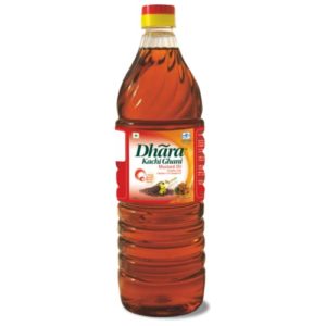 buy online Dhara Kachhi Ghani Mustard Oil, 1L bottle at guaranteed lowest price