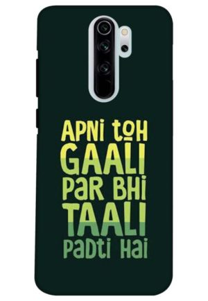 apni gali par bhi tali padti hai printed designer mobile back case cover for redmi note 8 pro
