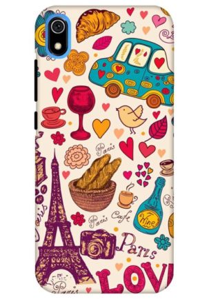 beautiful paris love printed designer mobile back case cover for redmi 7a