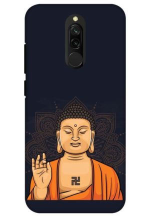 beautifull bhuddha printed designer mobile back case cover for redmi 8