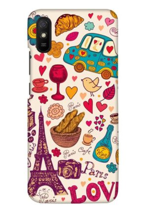 beautifull paris love printed designer mobile back case cover for redmi 9A - redmi 9i - redmi 9A sport - redmi 9i sport