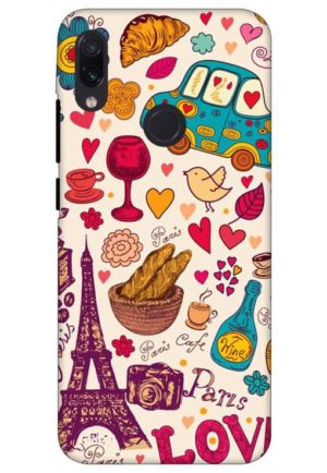 beautifull paris love printed designer mobile back case cover for redmi note 7