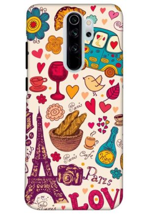 beautifull paris love printed designer mobile back case cover for redmi note 8 pro