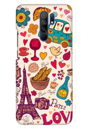 beautifull paris printed designer mobile back case cover for redmi 9 prime - poco m2