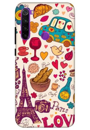 beautifull paris printed designer mobile back case cover for redmi note 8