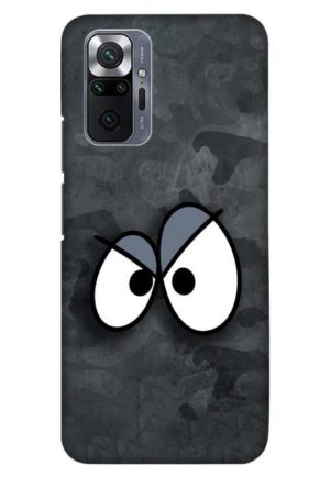 big eye nightmode smiley printed designer mobile back case cover for Xiaomi redmi note 10 pro - redmi note 10 pro max
