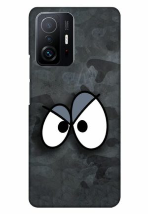 big eyes smiley printed designer mobile back case cover for mi 11t - 11t pro