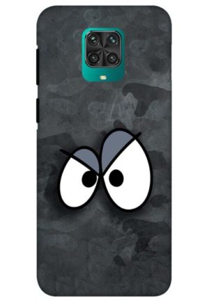 big eyes smiley printed designer mobile back case cover for redmi note 9 pro