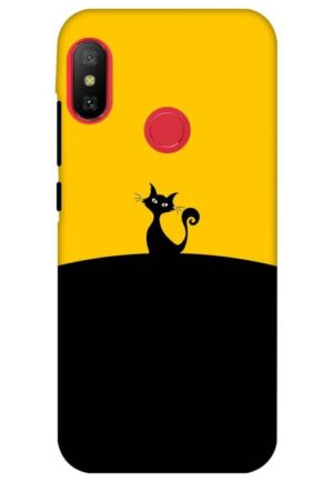 black yellow cat printed designer mobile back case cover for Xiaomi Redmi 6 pro