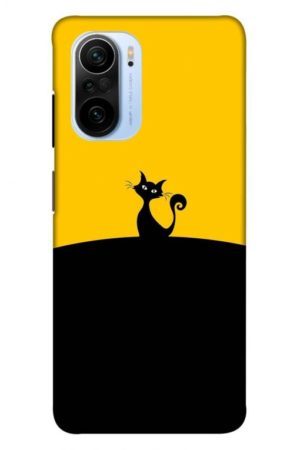 black yellow cat printed designer mobile back case cover for mi 11x - 11x pro