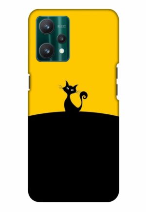 black yellow cat printed mobile back case cover for realme Realme 9 4G - Realme 9 Pro Plus 5G - Realme 9 pro