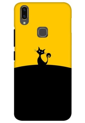 black yellow cat printed mobile back case cover for vivo V9, vivo V9 PRO , vivo v9 youth, vivo y83 pro