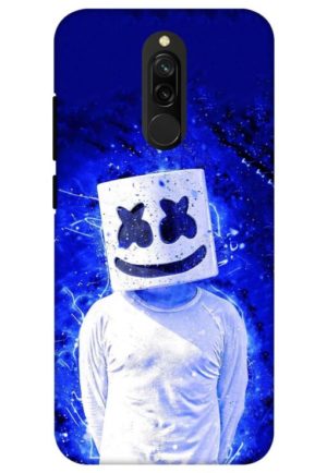 blue marshmello printed designer mobile back case cover for redmi 8