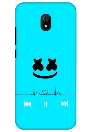 blue marshmello printed designer mobile back case cover for redmi 8a