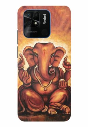 brown ganpati printed designer mobile back case cover for Xiaomi redmi 10 - redmi 10 power