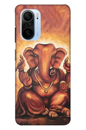 brown ganpati printed designer mobile back case cover for mi 11x - 11x pro