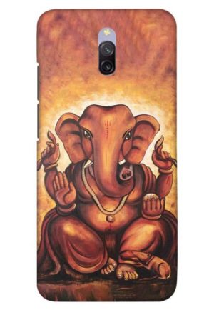 brown ganpati printed designer mobile back case cover for redmi 8a dual