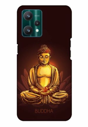 brown golden bhudha printed mobile back case cover for realme Realme 9 4G - Realme 9 Pro Plus 5G - Realme 9 pro