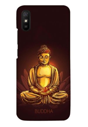 brown goldne bhudha printed designer mobile back case cover for redmi 9A - redmi 9i - redmi 9A sport - redmi 9i sport