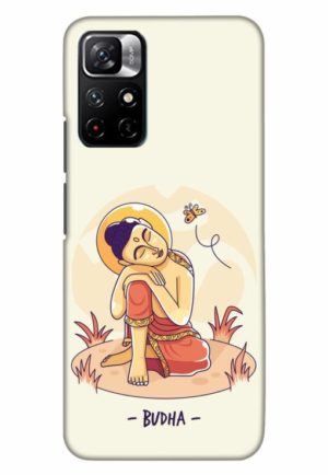 budha art printed designer mobile back case cover for xiaomi redmi note 11t 5g - poco M4 pro 5g