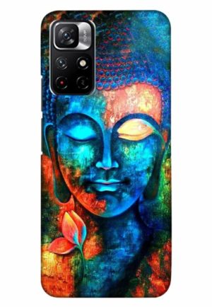 budha painting printed designer mobile back case cover for xiaomi redmi note 11t 5g - poco M4 pro 5g