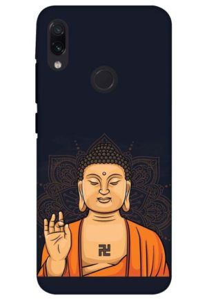 budha vector art printed designer mobile back case cover for redmi note 7