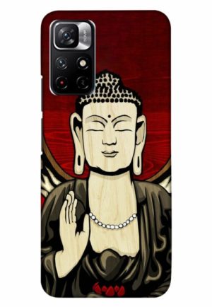 budha vector printed designer mobile back case cover for xiaomi redmi note 11t 5g - poco M4 pro 5g