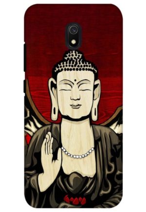 budhha printed designer mobile back case cover for redmi 8a