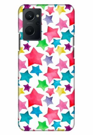 colourfull star printed mobile back case cover for realme 9i