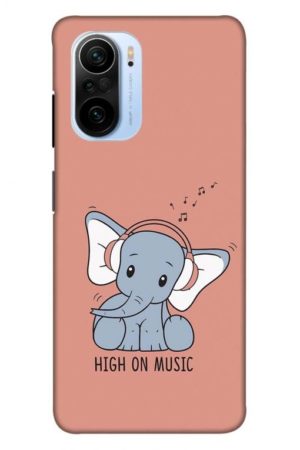 cute baby elephent listning music printed designer mobile back case cover for mi 11x - 11x pro
