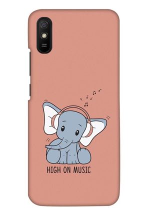 cute baby elephent listning music printed designer mobile back case cover for redmi 9A - redmi 9i - redmi 9A sport - redmi 9i sport