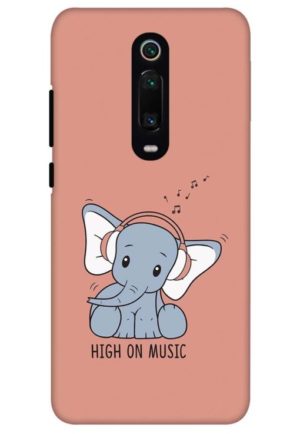 cute baby elephent listning music printed designer mobile back case cover for redmi k20 - redmi k20 pro