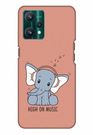 cute baby elephent listning music printed mobile back case cover for realme Realme 9 4G - Realme 9 Pro Plus 5G - Realme 9 pro
