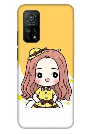 cute baby girl printed designer mobile back case cover for mi 10t - mi 10t pro
