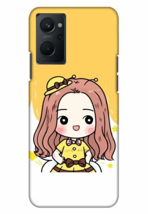 cute baby girl printed mobile back case cover for realme 9i
