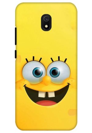 cute big eyes smiley printed designer mobile back case cover for redmi 8a