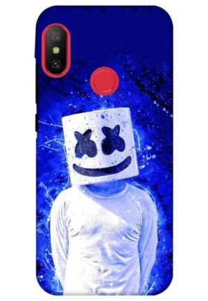 cute blue marshmello printed designer mobile back case cover for Xiaomi Redmi 6 pro