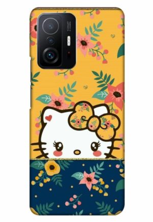 cute hello kitty printed designer mobile back case cover for mi 11t - 11t pro