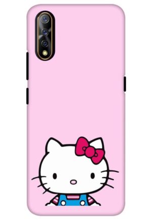 cute hello kitty printed mobile back case cover for vivo s1, vivo z1x