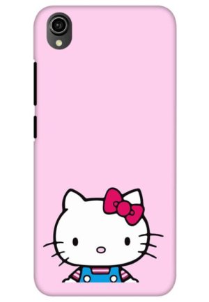 cute hello kitty printed mobile back case cover for vivo y90, vivo y91i