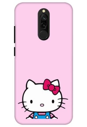 cute kitty printed designer mobile back case cover for redmi 8