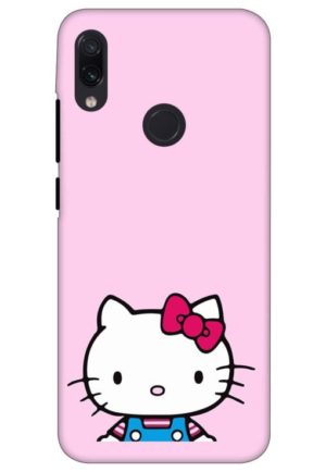 cute kitty printed designer mobile back case cover for redmi note 7