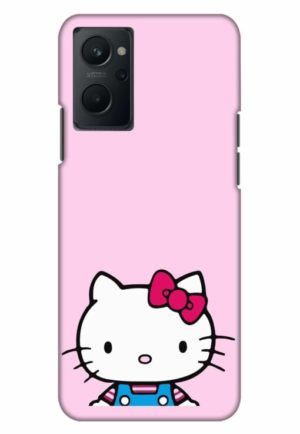 cute kitty printed mobile back case cover for realme 9i